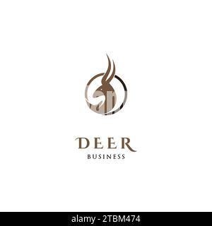 Design-Vorlage Für Hirschsymbol-Logo Stock Vektor