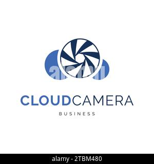 Inspiration für das Logo der Cloud-Kamera Stock Vektor