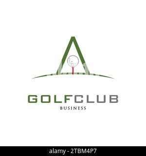 Initial Letter A Golf Club Icon Logo Design Vorlage Stock Vektor