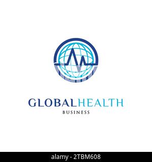 Global Health Symbol Logo Design Vorlage Stock Vektor