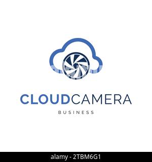 Inspiration für das Logo der Cloud-Kamera Stock Vektor