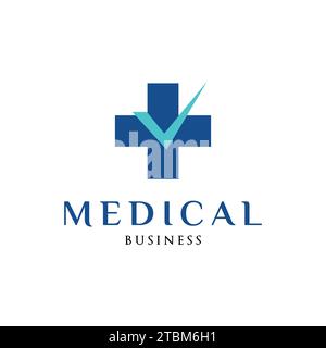 Markieren Sie Markieren Medical, Hospital oder Cross Plus Symbol Logo Design Template Stock Vektor