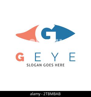 Initial Letter G Eye Icon Vektor Logo Vorlage Illustration Design Stock Vektor