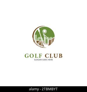 Golf Club Logo Design Vorlage Vektor Illustration Stock Vektor