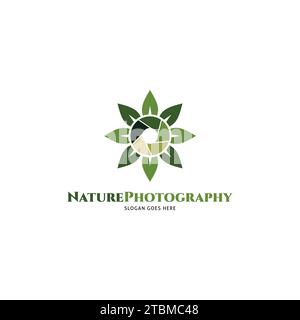 Kamera Fotografie Natur Logo Symbol Design Template Elemente Stock Vektor