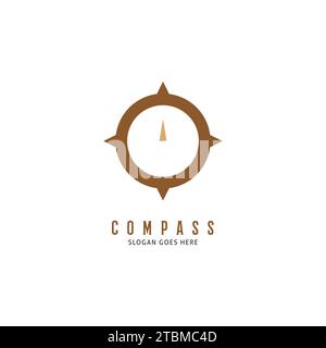 Kompasssymbol Vektor-Logo-Vorlage Illustrationsdesign Stock Vektor