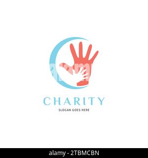 Wohltätigkeitssymbol Vektor-Logo-Vorlage Illustration Design Stock Vektor