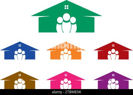 Ist ein Symbol der Haus-, Aufenthalts- oder Gehäuse ergänzende Stock Vektor