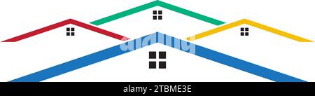 Ist ein Symbol der Haus-, Aufenthalts- oder Gehäuse ergänzende Stock Vektor