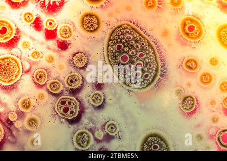 Luftblasen im Wasser base Form Muster Stockfoto