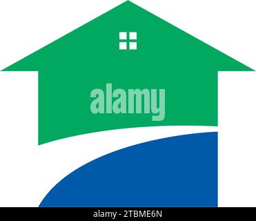 Ist ein Symbol der Haus-, Aufenthalts- oder Gehäuse ergänzende Stock Vektor
