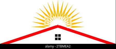 Ist ein Symbol der Haus-, Aufenthalts- oder Gehäuse ergänzende Stock Vektor