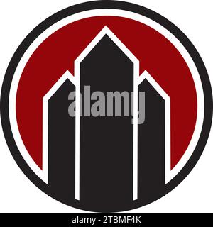 Ist ein Symbol der Haus-, Aufenthalts- oder Gehäuse ergänzende Stock Vektor