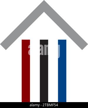 Ist ein Symbol der Haus-, Aufenthalts- oder Gehäuse ergänzende Stock Vektor