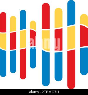 Ist ein Symbol, das den Klang, Ton, Musik und Aufzeichnung symbolisiert Stock Vektor