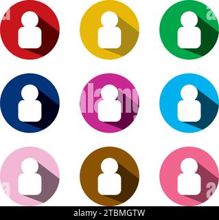 Ist ein Symbol mit einer Person, Person, Foto oder Profil Bild verknüpft Stock Vektor