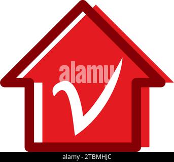 Ist ein Symbol der Haus-, Aufenthalts- oder Gehäuse ergänzende Stock Vektor