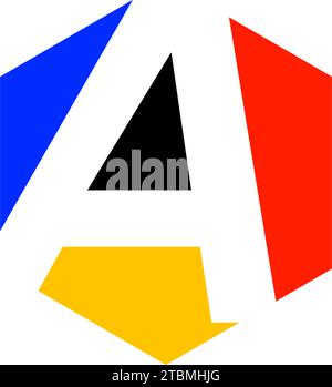 Ist ein Symbol in Form einer Kombination aus Buchstaben Stock Vektor