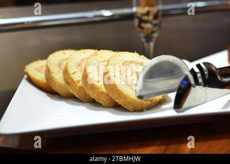 Essen Menü an nigerianischer Rezeption Stockfoto