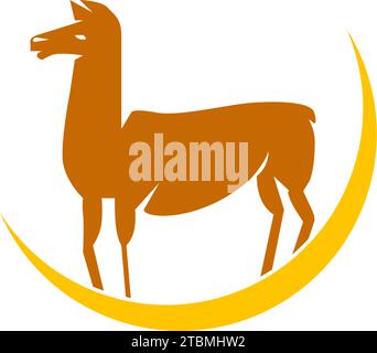 Ist ein Symbol im Zusammenhang mit Tieren besonders Llama Stock Vektor
