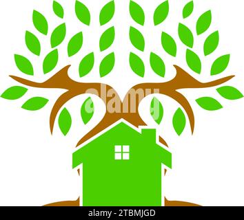 Ist ein Symbol der Haus-, Aufenthalts- oder Gehäuse ergänzende Stock Vektor