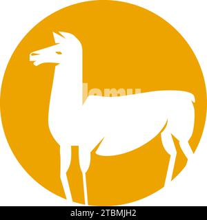 Ist ein Symbol im Zusammenhang mit Tieren besonders Llama Stock Vektor