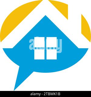 Ist ein Symbol für die Kommunikation vor allem für zu Hause oder das Gehäuse ergänzende Stock Vektor