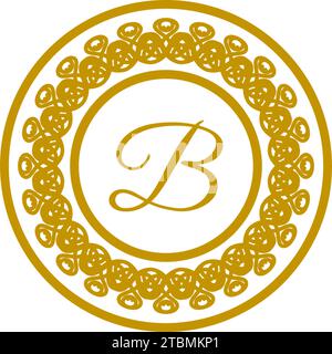 Ist ein Symbol in Form einer Kombination aus Buchstaben Stock Vektor