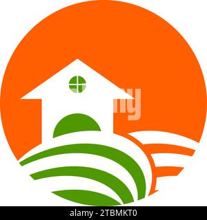 Ist ein Symbol der Haus-, Aufenthalts- oder Gehäuse ergänzende Stock Vektor