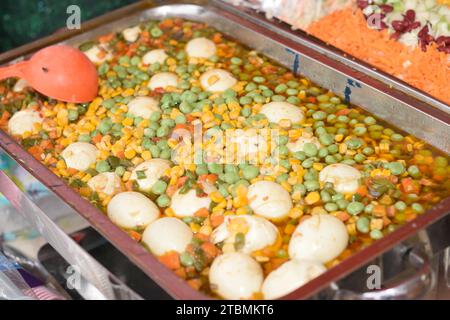 Essen Menü an nigerianischer Rezeption Stockfoto