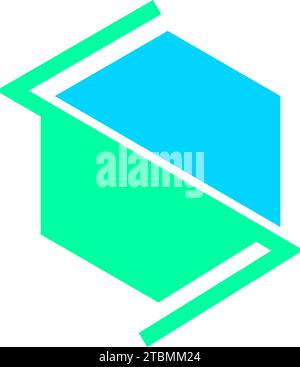 Ist ein Symbol in Form einer Kombination aus Buchstaben Stock Vektor