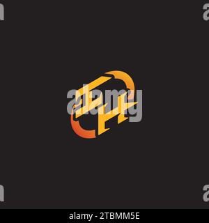 HALLO Kombination Buchstaben einzigartige Initialen Logo Esport für Gaming-Team, youtube, Twitch Stock Vektor