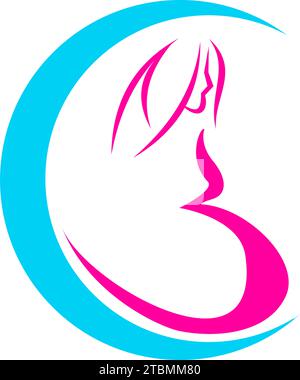 Ist ein Symbol für schwangere Frauen Stock Vektor