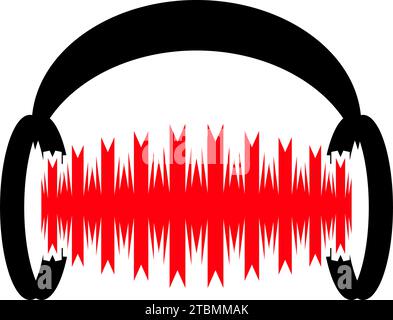 Ist ein Symbol für Sound, Sound und Kopfhörer Stock Vektor