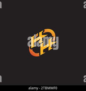 HH-Kombibuchstabe einzigartige Initialen Logo-Esport für Gaming-Team, youtube, Twitch Stock Vektor