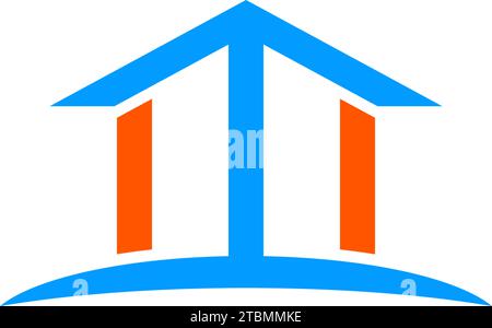 Ist ein Symbol der Haus-, Aufenthalts- oder Gehäuse ergänzende Stock Vektor