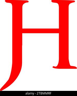 Ist ein Symbol in Form einer Kombination aus Buchstaben Stock Vektor