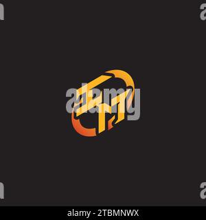 MI-Kombibuchstabe einzigartige Initialen Logo-Esport für Gaming-Team, youtube, Twitch Stock Vektor