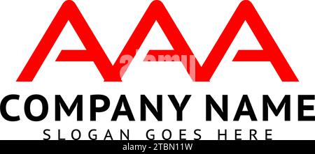 Design-Vorlage für AAA-Logo-Symbol mit Anfangsbuchstaben Stock Vektor