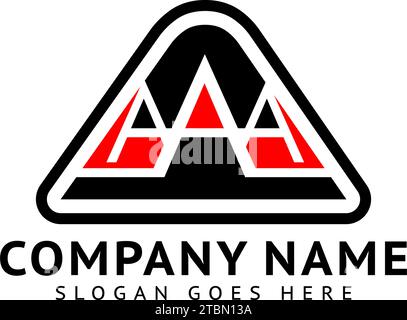 Design-Vorlage für AAA-Logo-Symbol mit Anfangsbuchstaben Stock Vektor