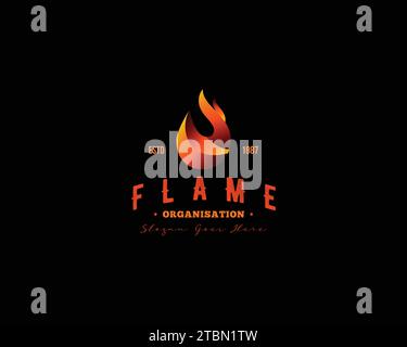 Design-Vektorvorlage Für Das Brandflammen-Logo Stock Vektor