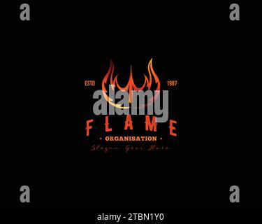 Design-Vektorvorlage Für Das Brandflammen-Logo Stock Vektor