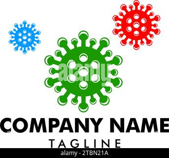 Covid-19 Corona Virus Logo Template Design Stock Vektor