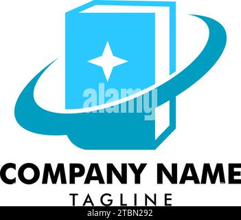 Vektorvorlage für das Logo des Buchladens Stock Vektor