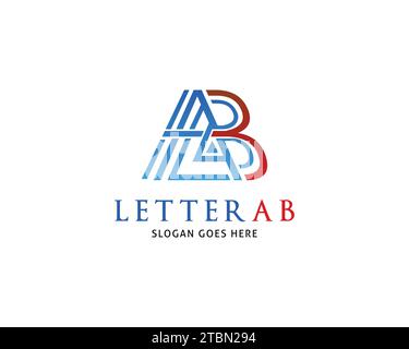 Design der ersten Logo-Vorlage für Letter ab Stock Vektor