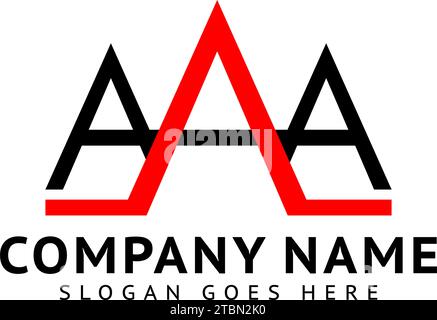 Design-Vorlage für AAA-Logo-Symbol mit Anfangsbuchstaben Stock Vektor