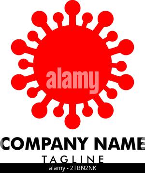 Covid-19 Corona Virus Logo Template Design Stock Vektor