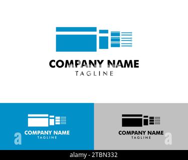 Vektorvorlage für Glasfaser-Logo Stock Vektor