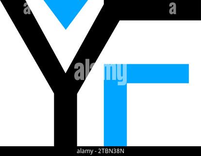 Design der ursprünglichen YF-Logovorlage mit Letter Stock Vektor