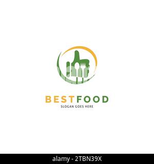 Bestes Restaurant Icon Vektor Logo Vorlage Illustration Design Stock Vektor